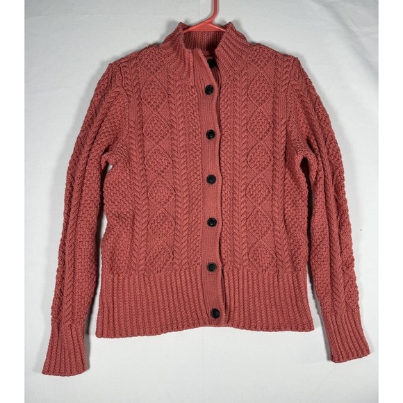 L.L. Bean Sweaters - LL Bean Signature Women Cotton Fisherman Cardigan Cotton Sweater Medium 507594